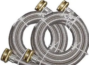 (12) sets Watts  2 Pack 3/4" x 3/4" x 60" Stainless Steel Washing Machine Hoses