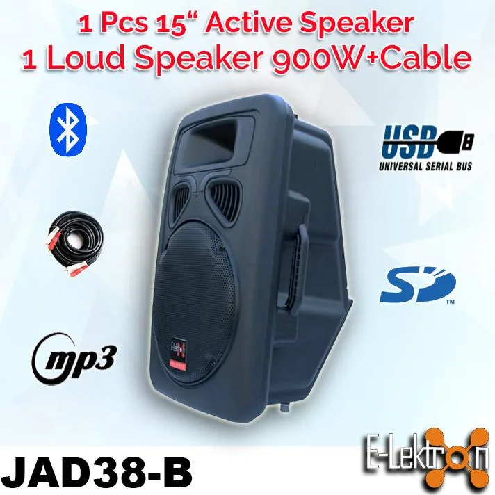 1800W Active and Passive Sound System Speakers Set 38cm