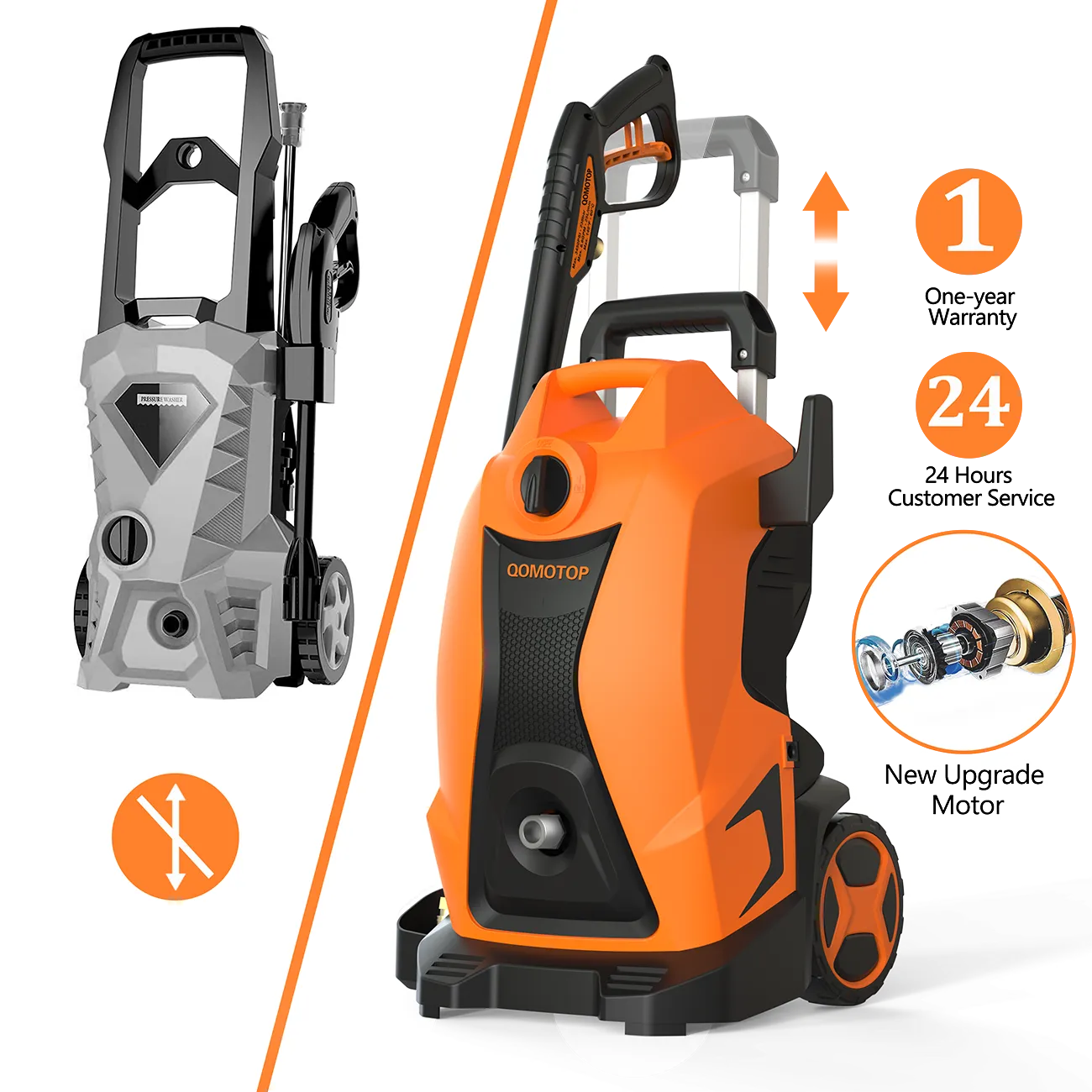 2100-PSI Electric Pressure Washer with 5 Adjustable Nozzles