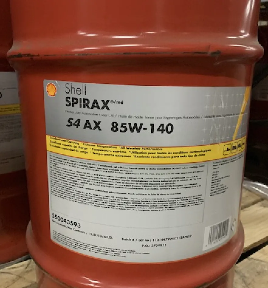 5 GALLON PAIL -Shell Spirax S4 AX 85W-140 Heavy Duty Extreme-Pressure Gear Oil