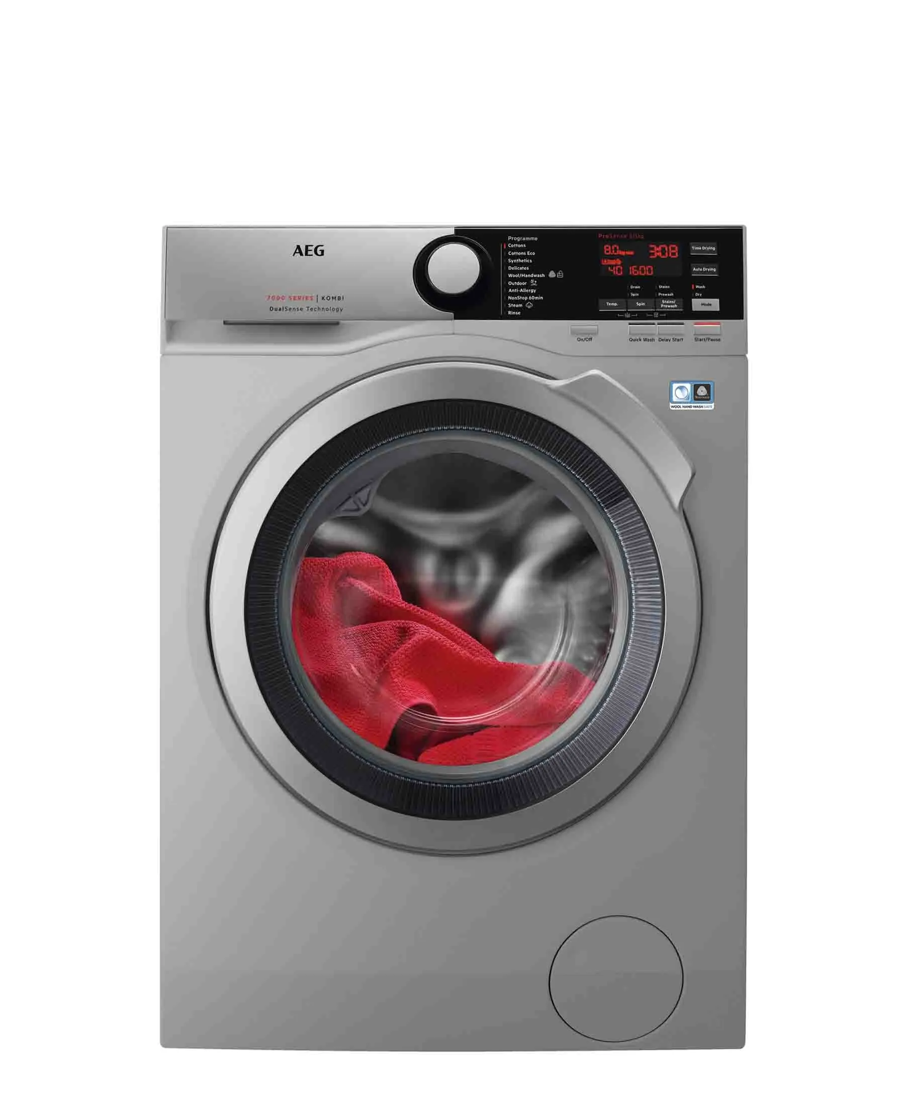 AEG 8.5kg Front Loader Washer/Dryer - Silver