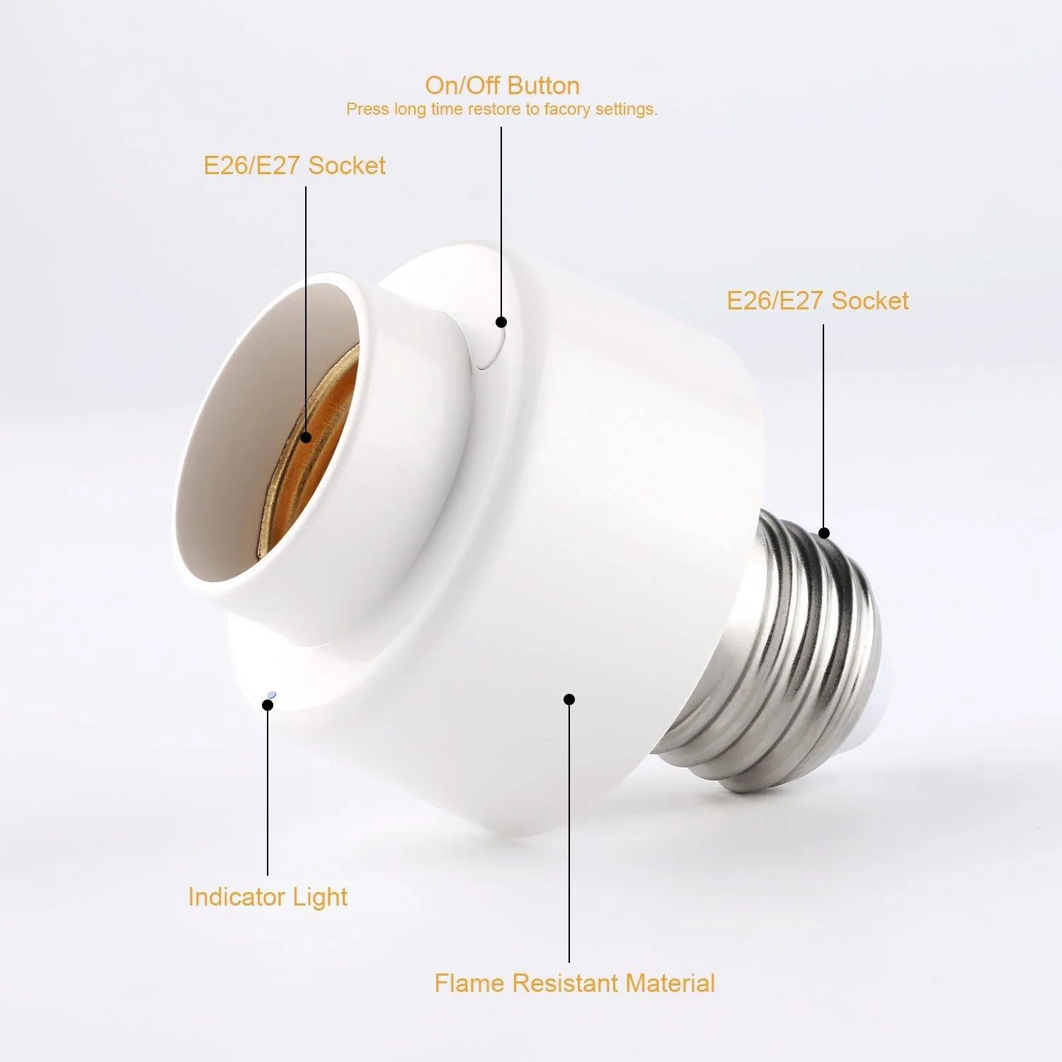 BH100 Smart Bulb Holder (Works with Alexa and Google Assistant)