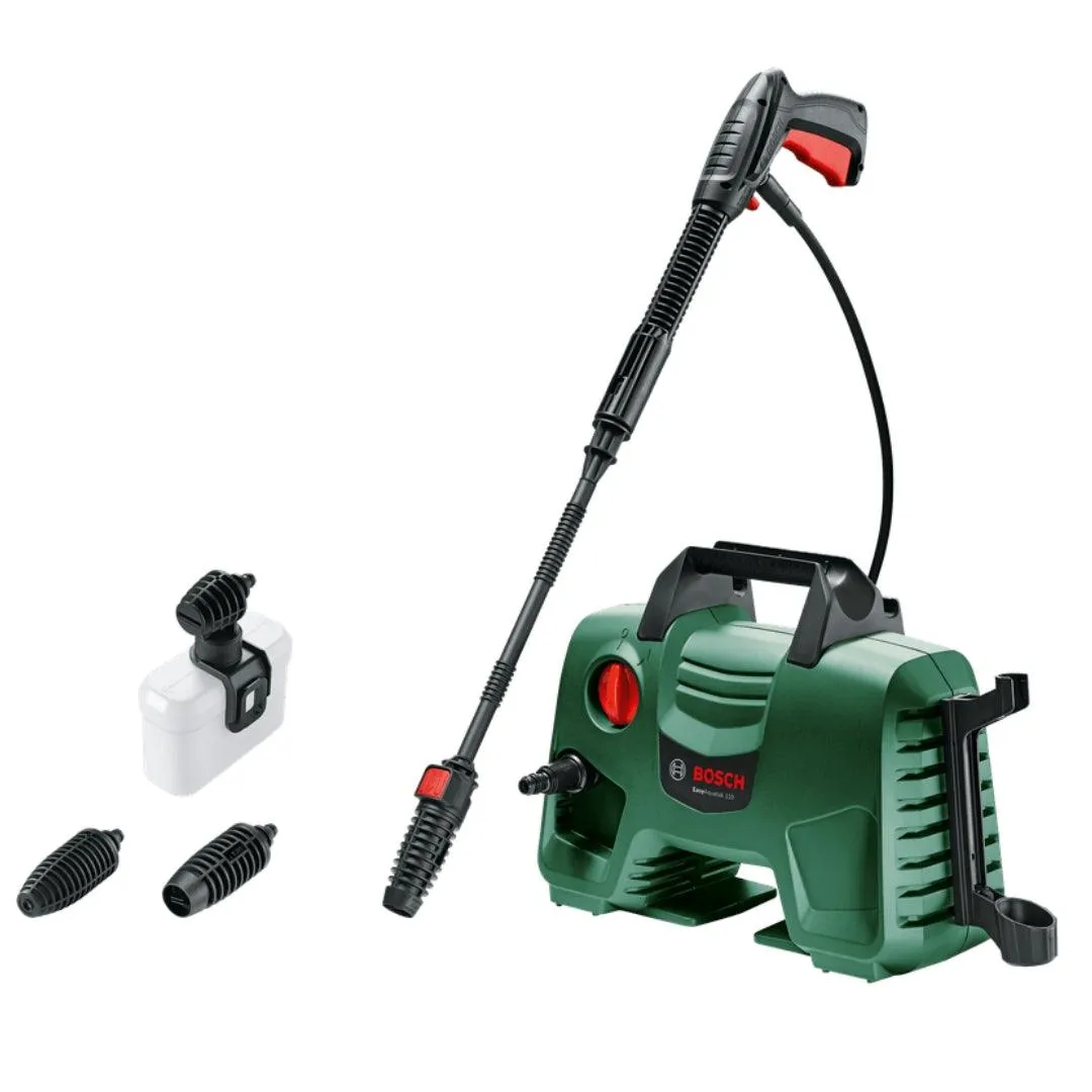 Bosch EasyAquatak 110 Bar Pressure Washer | 1300W Powerful Motor | 330 L/H Water Flow | Compact & Portable | Premium Accessories