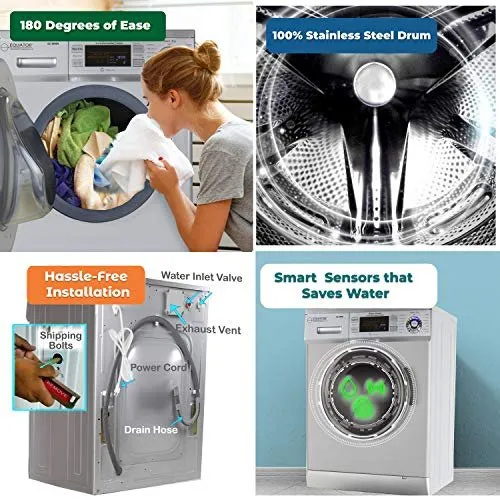 Equator 2020 24" Combo Washer Dryer Silver Winterize Quiet