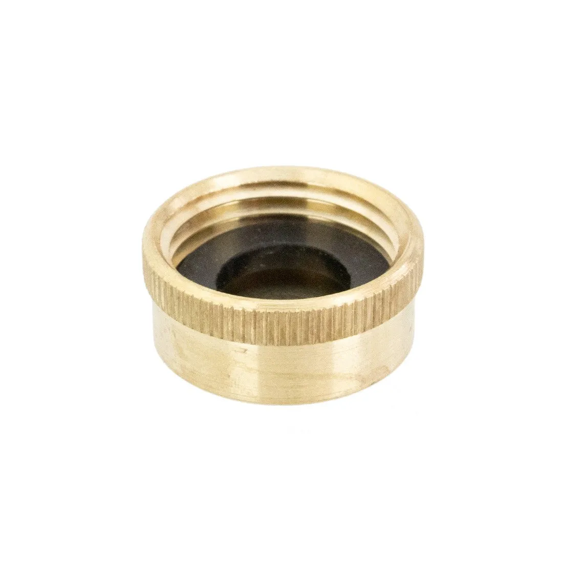 Garden Hose Cap with Washer - Brass