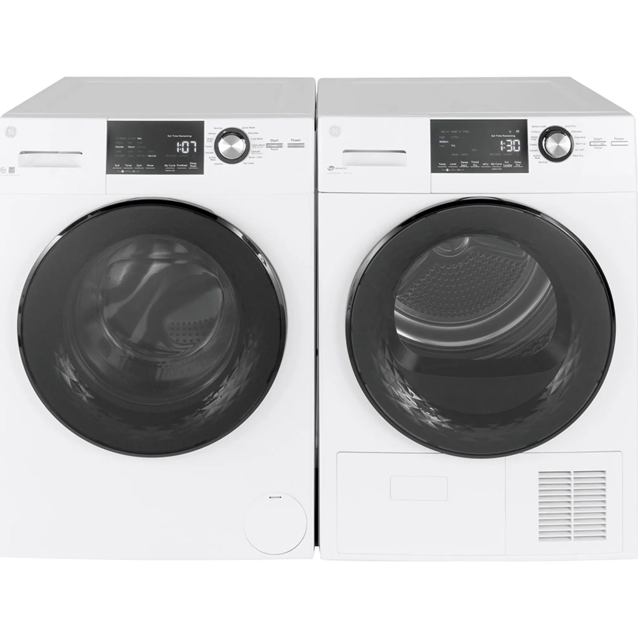 GE® 2.8 IEC Cu. Ft. Front Load Washer with Steam White - GFW148SSMWW