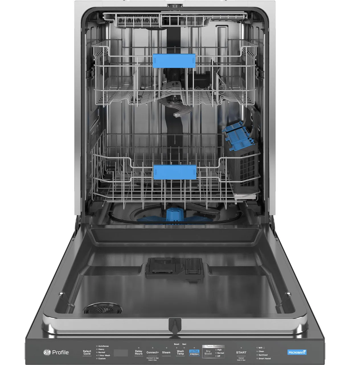 GE Profile ENERGY STAR Smart UltraFresh System Dishwasher with Microban Antimicrobial Technology with Deep Clean Washing 3rd Rack, 39 dBA