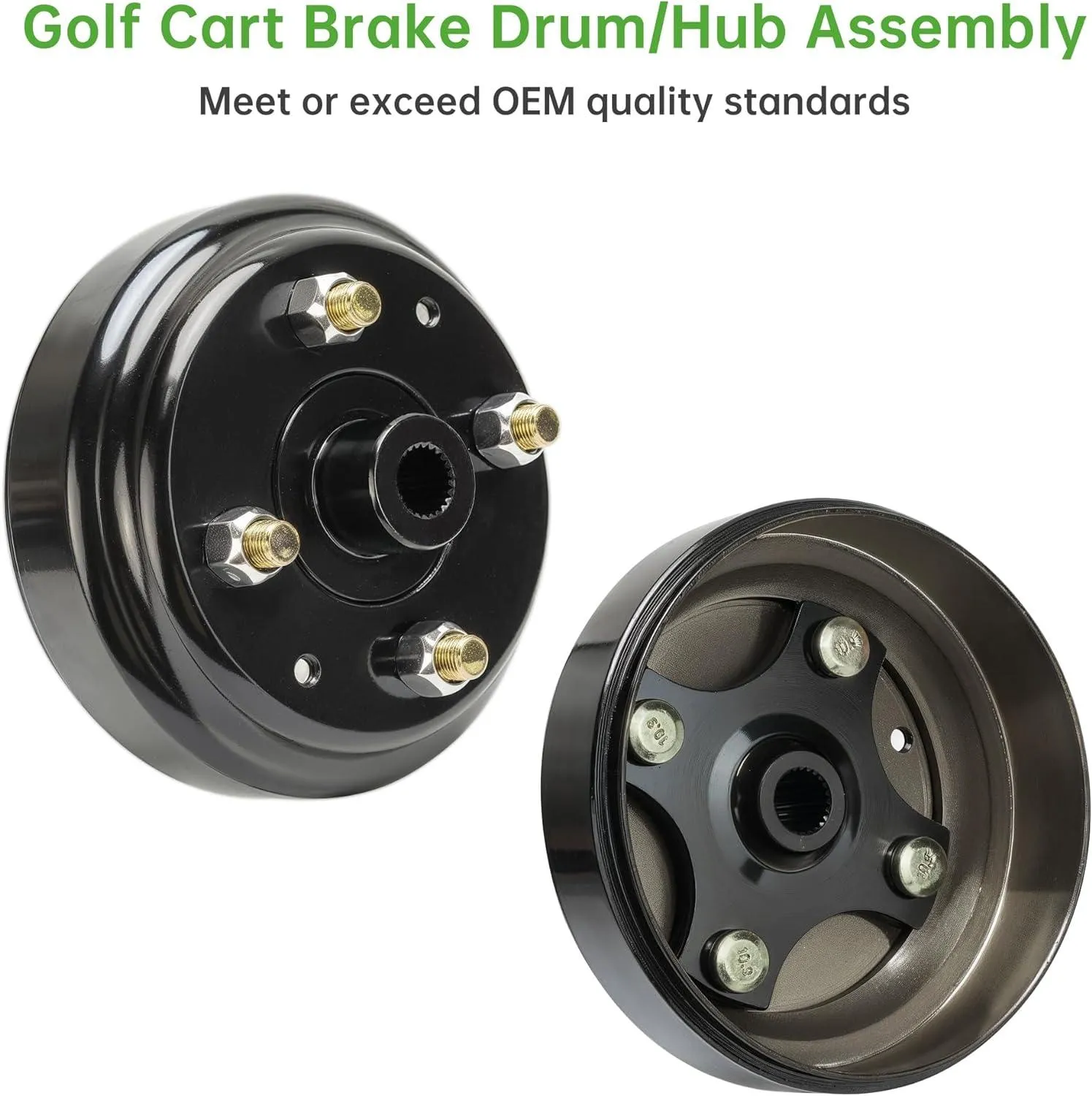 Golf Cart Heavy Duty Split Brake Drum & Rear Wheel hub Assembly for EZGO TXT - 10L0L