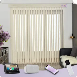 Graywind Smart Vertical Blinds | Light Filtering Textured Series | Customizable