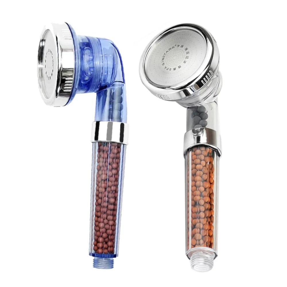 Healthy Negative Ion SPA Filtered Adjustable Shower Head with Shower Hose Three Modes