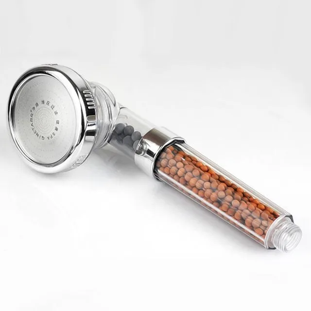 Healthy Negative Ion SPA Filtered Adjustable Shower Head with Shower Hose Three Modes