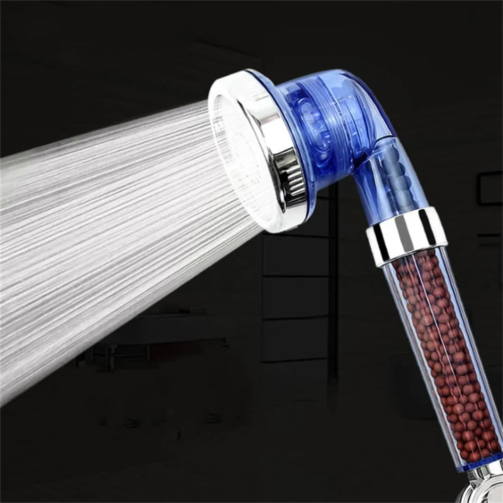 Healthy Negative Ion SPA Filtered Adjustable Shower Head with Shower Hose Three Modes