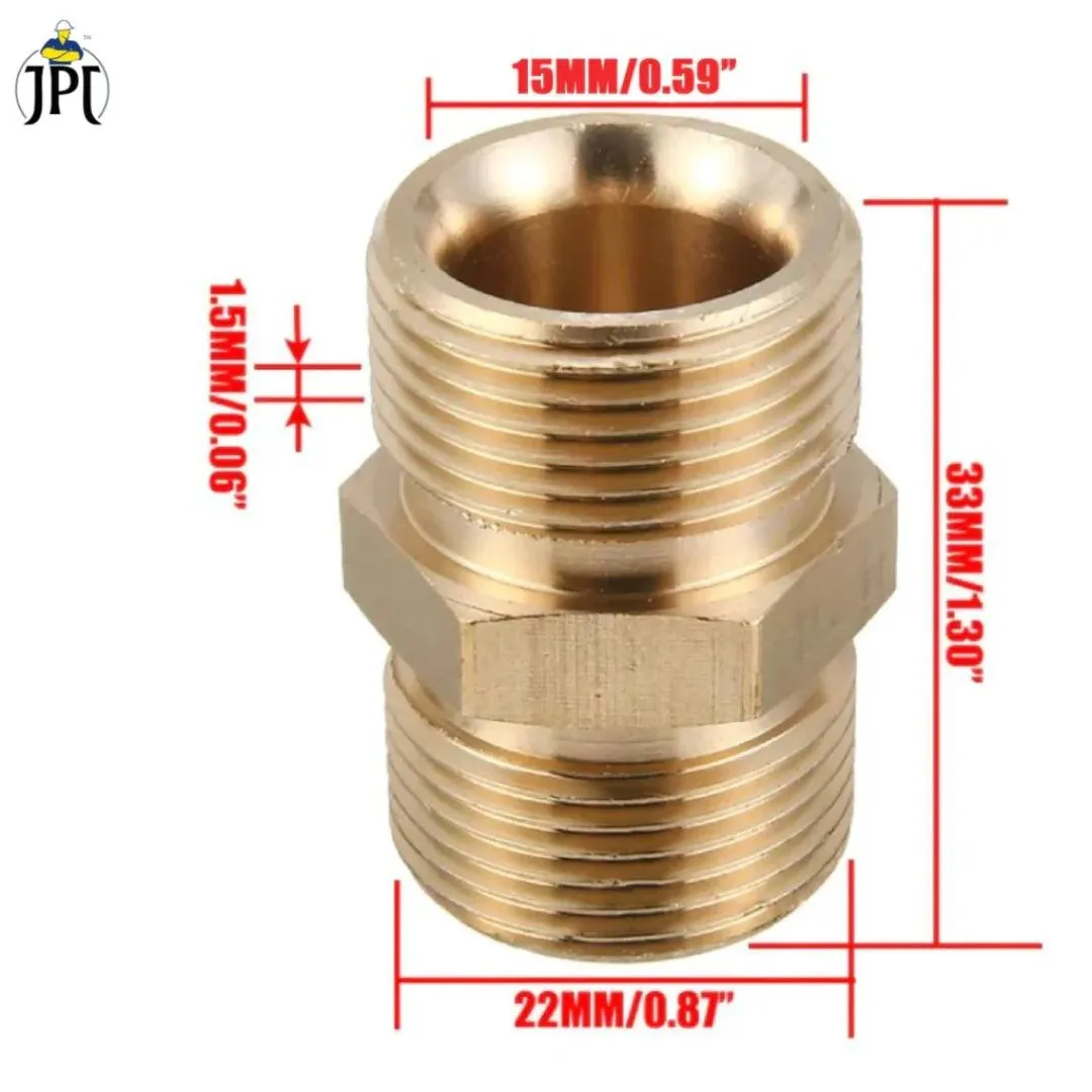 JPT Combo 8-Metre Pressure Washer Hose Pipe With M22-15mm Metric Male Thread Fitting