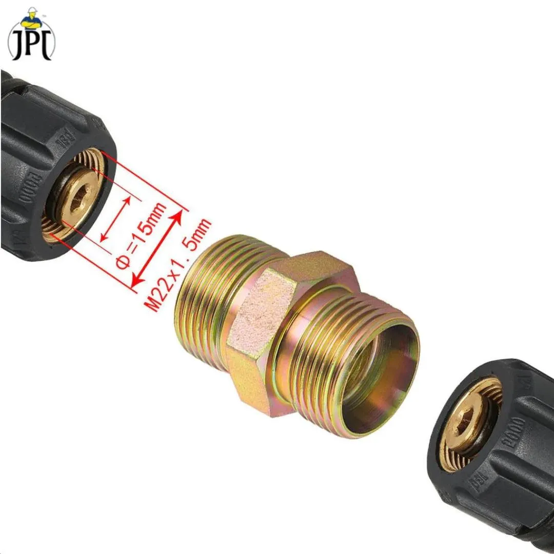 JPT Combo 8-Metre Pressure Washer Hose Pipe With M22-15mm Metric Male Thread Fitting