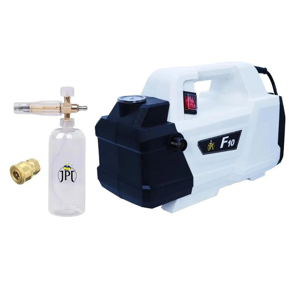 JPT Combo New F10 Heavy Duty 2400W 220BAR Car High Pressure Washer Pump with Heavy Foam Lance (Quick Connector Included)