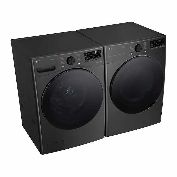 LG 4.5 cu. ft. Front Load Washer with TurboWash 360 and 7.4 cu. ft. GAS Dryer with TurboSteam and Built-In Intelligence