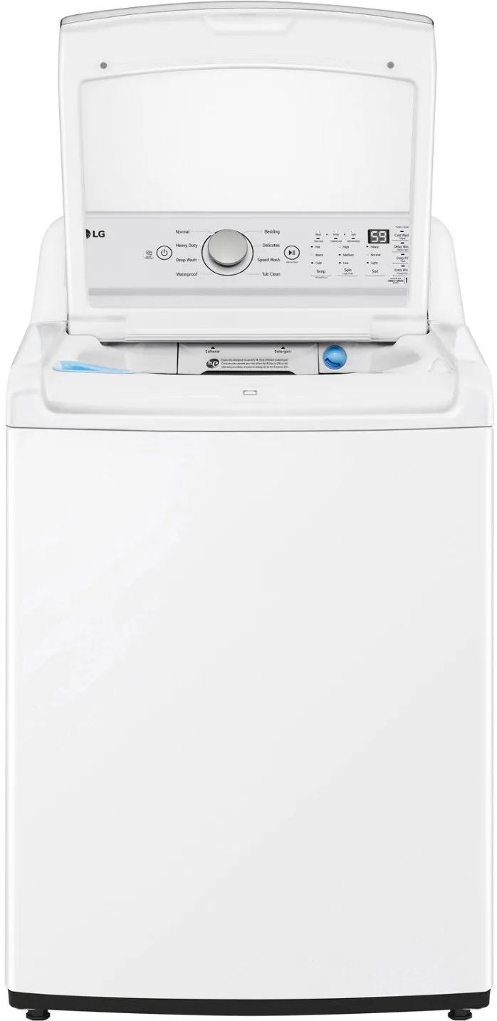 LG - 4.8 Cu. Ft. High-Efficiency Smart Top Load Washer with 4 Way Agitator and TurboDrum