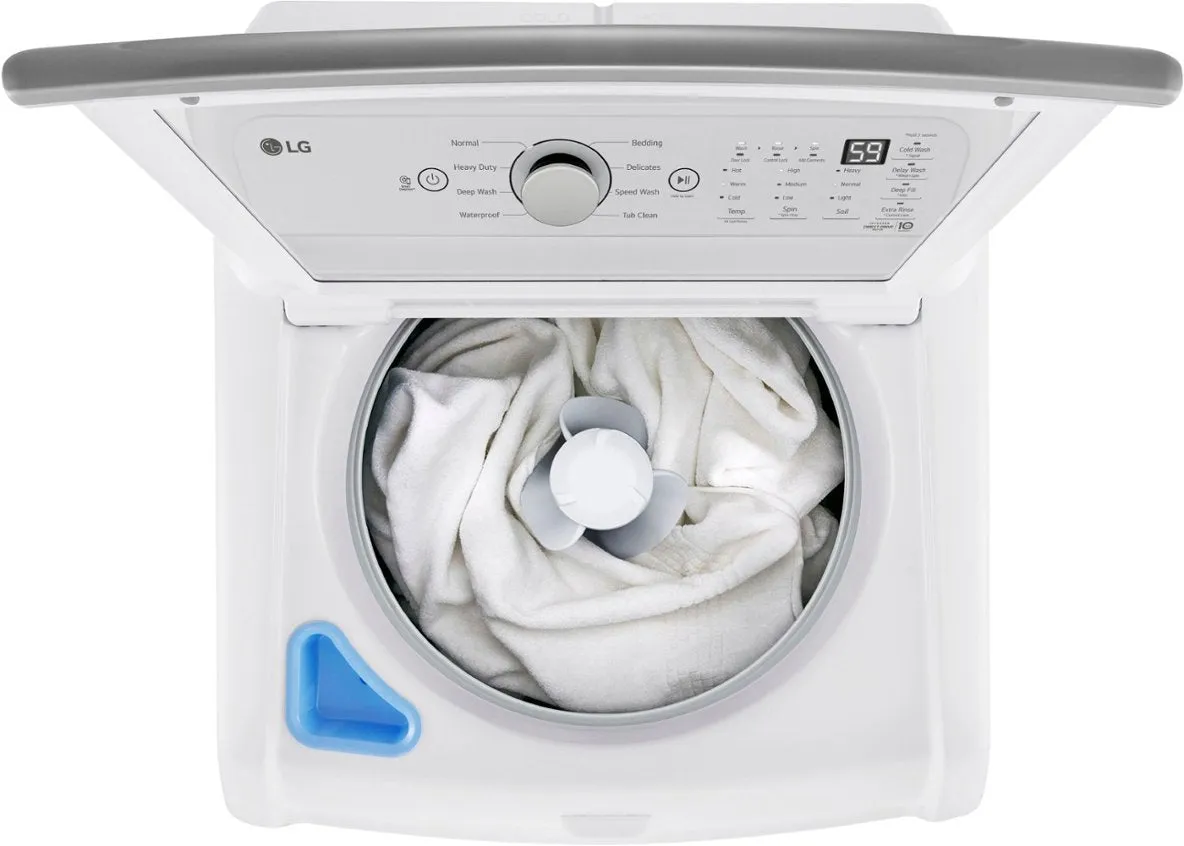 LG - 4.8 Cu. Ft. High-Efficiency Smart Top Load Washer with 4 Way Agitator and TurboDrum