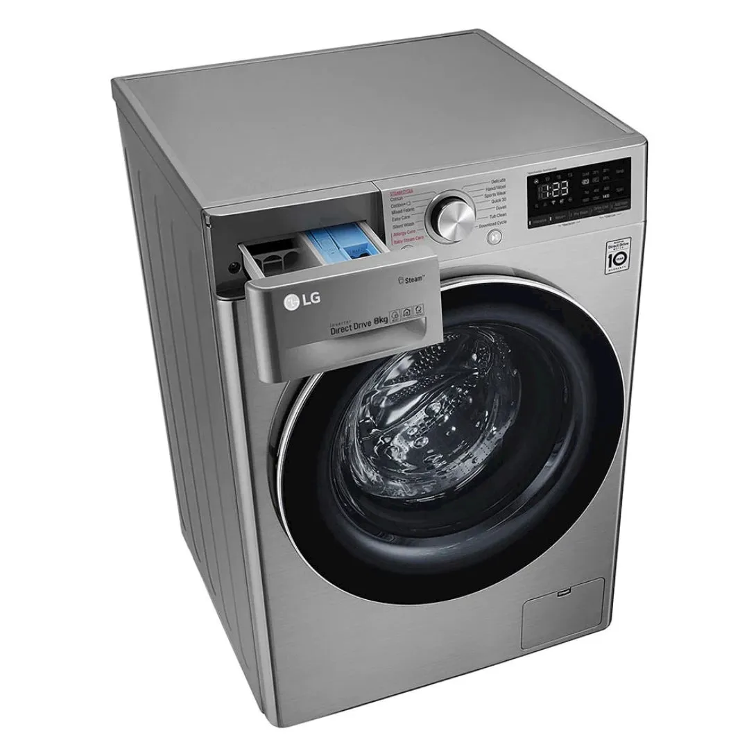 LG F2V5PYP2T 8kg AI Inverter Direct Drive Automatic Front Load Washing Machine - Brand New