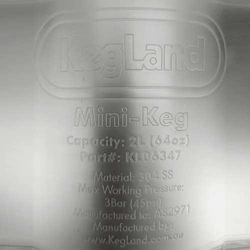 Mini Keg - 2L (approx 64oz) (135mm x 195mm)