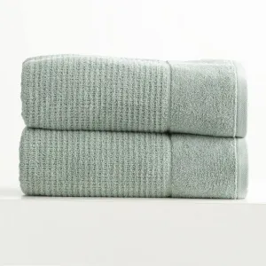 Renee Taylor Cambridge Textured 2 Piece Eucalyptus Bath Sheet Pack