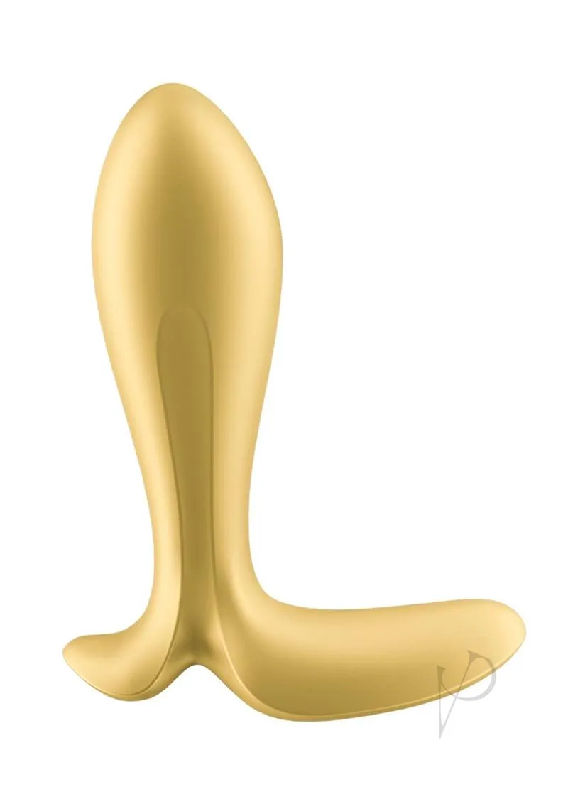 Luxe Satisfyer Intensity Gold Butt Plug with Vibration