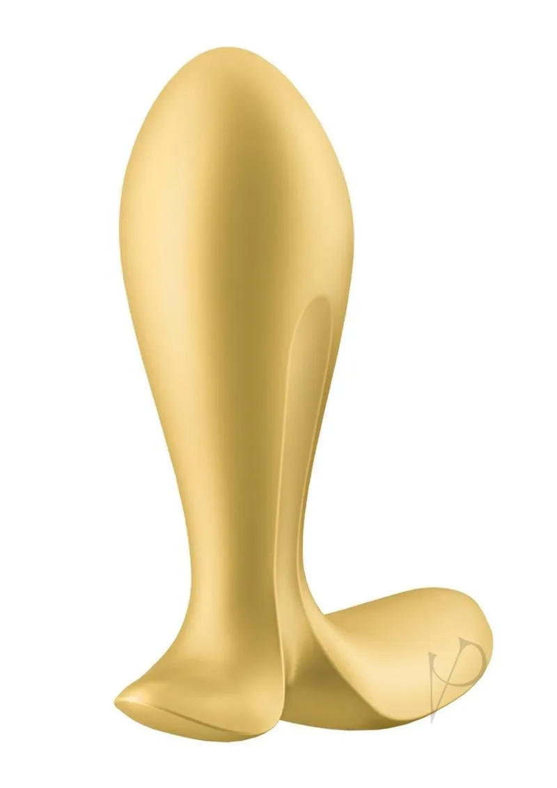 Luxe Satisfyer Intensity Gold Butt Plug with Vibration