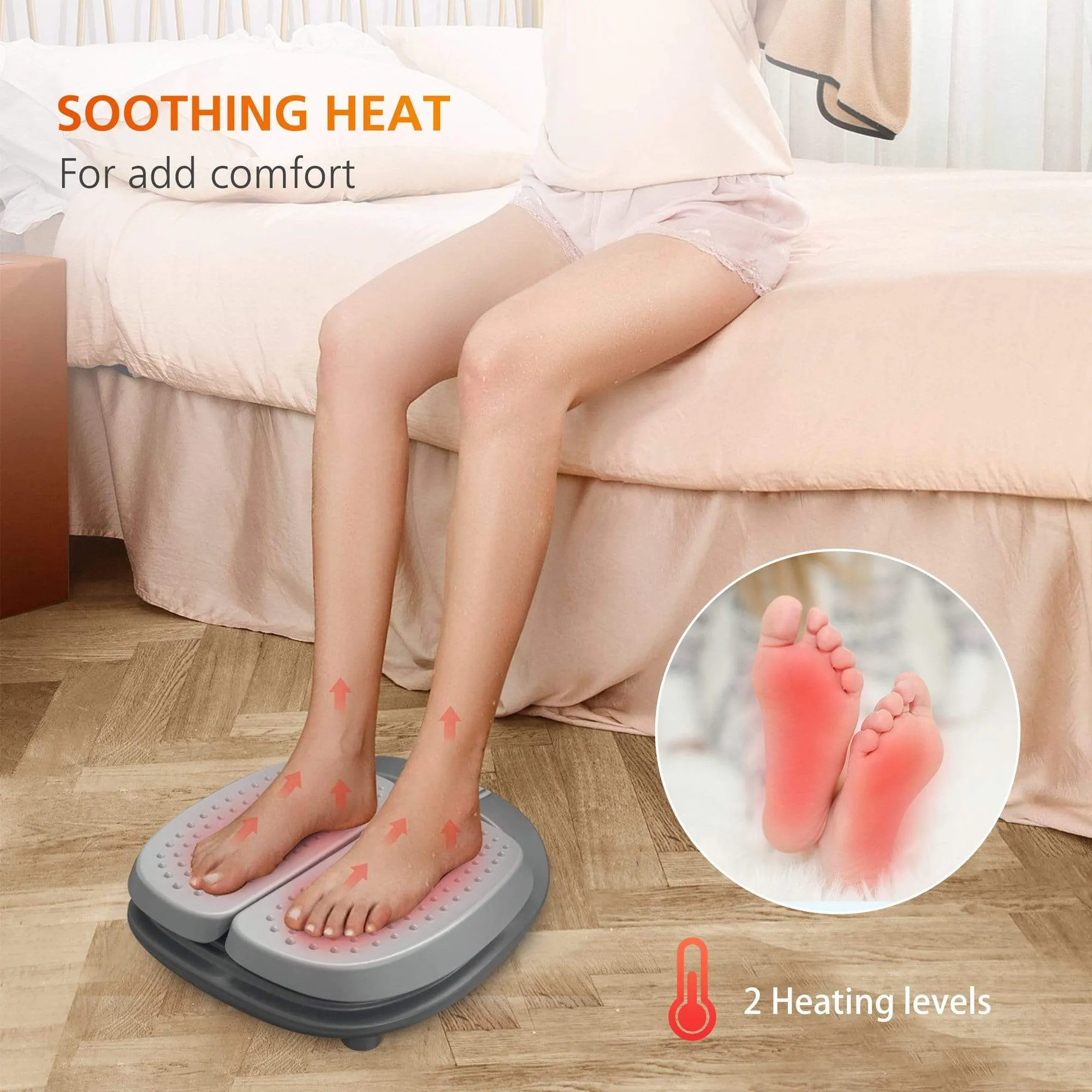 Vibration Foot Massager with Heat and Washable Cover - 591