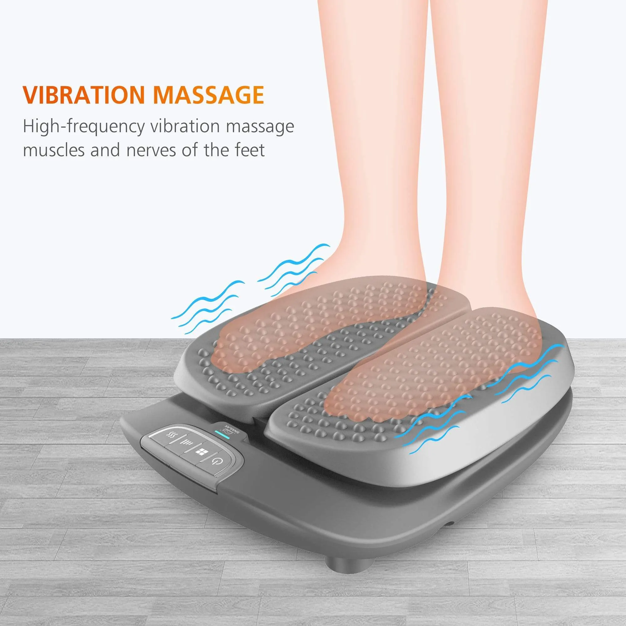 Vibration Foot Massager with Heat and Washable Cover - 591